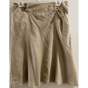 Ann Taylor Tan A-Line Skirt Size 12 Knee Length Classic